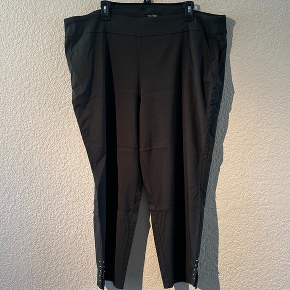 Roz & Ali Pants - Roz & Ali Stretch Olive Green Ankle Pants Size 24